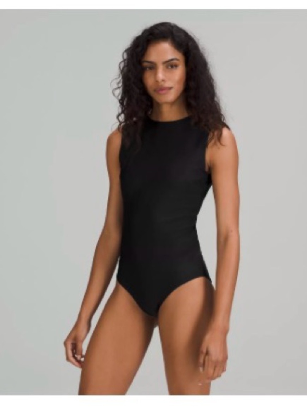 Lululemon Black Scoop Neck One-Piece Swimsuit